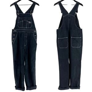 90s black denim overalls Bugle Boy 1990s vintage